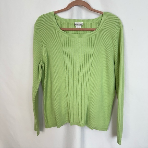Fashion Bug Sweater‎ Round Neck Long Sleeve Pullover Womens Size 22/24 Green - Picture 1 of 10